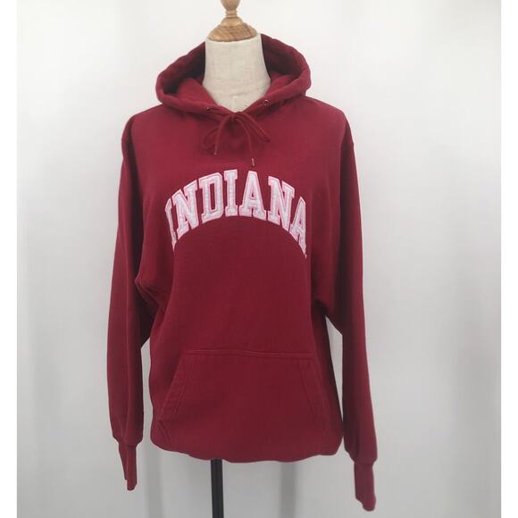 Vintage Indiana University Sweatshirt Steve & Barrys Small Hoodie Red Y2K 90s - Picture 1 of 13